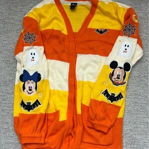 Disney Orange and Yellow Halloween Cardigan